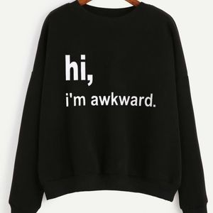SHEIN BLACK SWEATER Hi, I’m Awkward
